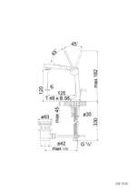 Смеситель для раковины Steinberg Серия 240 с керамическим картриджом, со сливным гарнитуром 1 1/4“, с гибкими шлангами 3/8“, хром 240 1020