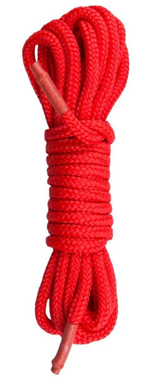 Верёвка для бондажа EasyToys Nylon Rope, 5 м, красная