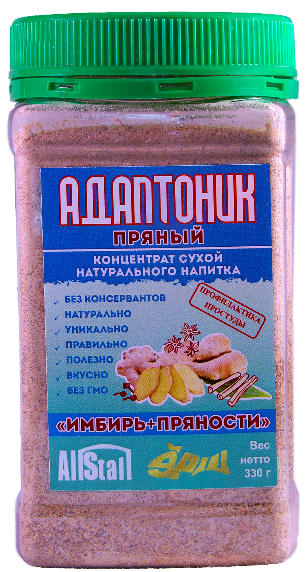 Адаптоник пряный Имбирь+Пряности в ПЭТ-банке 330 г