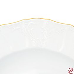 Блюдо круглое глубокое Bernadotte Белый узор 32см