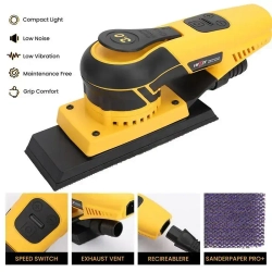 Затирочная машинка HYVST ks-06-150-3.0(ход 3.0мм) многофункциональный Электрическая эксцентриковая бесщеточная шлифмашинка