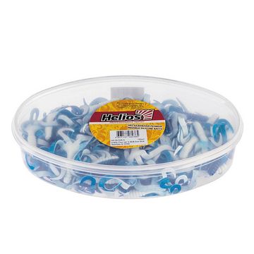 Твистер несъедоб. Helios Credo Four tail 3,35"/8,5 см Blue Sparkles & White 100шт. (HS-20-026-N)