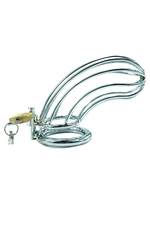 Мужской пояс верности с фиксированным кольцом под мошонку (Цвет: серебристый)