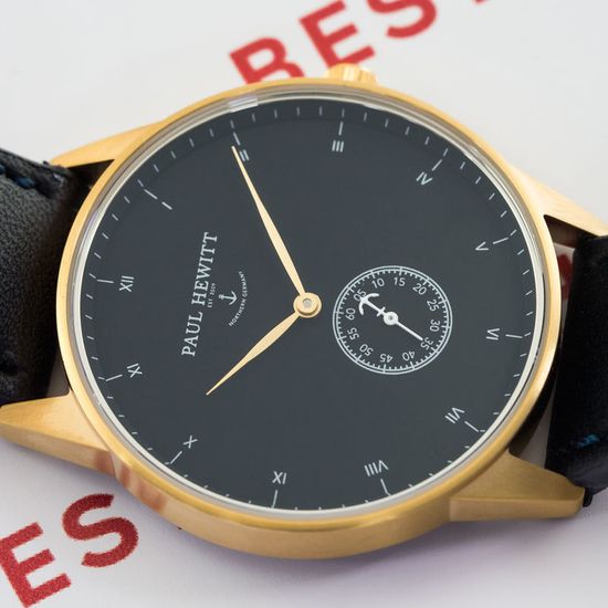 Унисекс немецкие часы Paul Hewitt, Signature Line PH-M1-G-B-11M