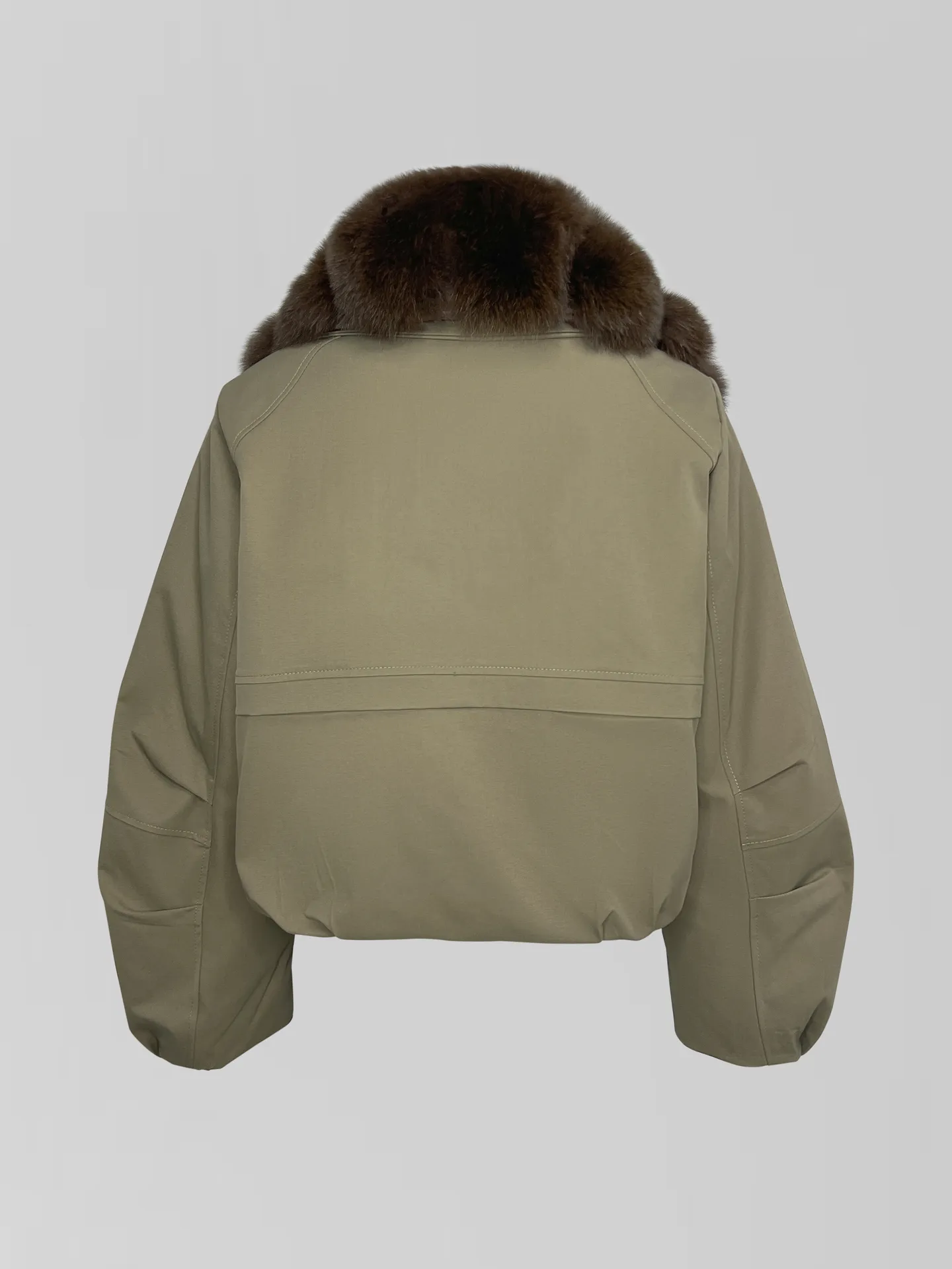 Куртка-парка 2532 укороченная со съемным воротником из меха