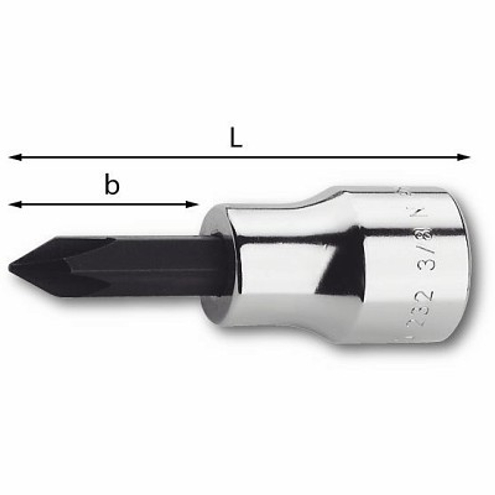 232 3/8 NPH Головка для винтов PHILLIPS®, размерность 3x24 мм, длина 50 мм, USAG (Италия)