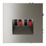 Розетка акустическая встраиваемая VOLTUM S70 4-местная, (шелк)