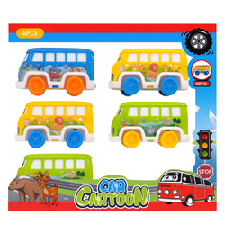 Набор Игрушечных автобусов Car Cartoon 6шт