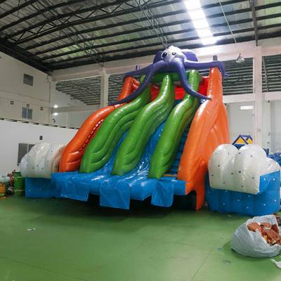 Надувная водная горка «Грозный осьминог», 11×10×9 м