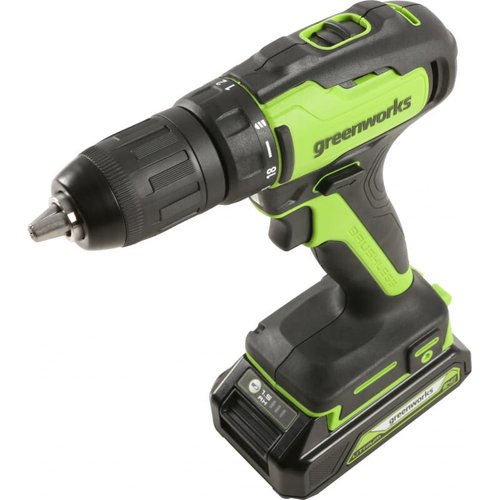 Дрель аккумуляторная GREENWORKS GD24DD35 24 V c акк и з/у 3704007UA