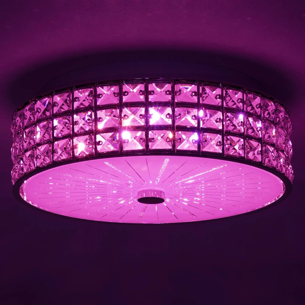 Citilux Портал CL32413G1 LED RGB Люстра хрустальная с пультом Хром