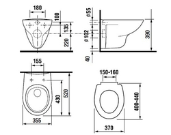 Крышка-сиденье к компакту Roca MATEO металлическое крепление ZRU9302815