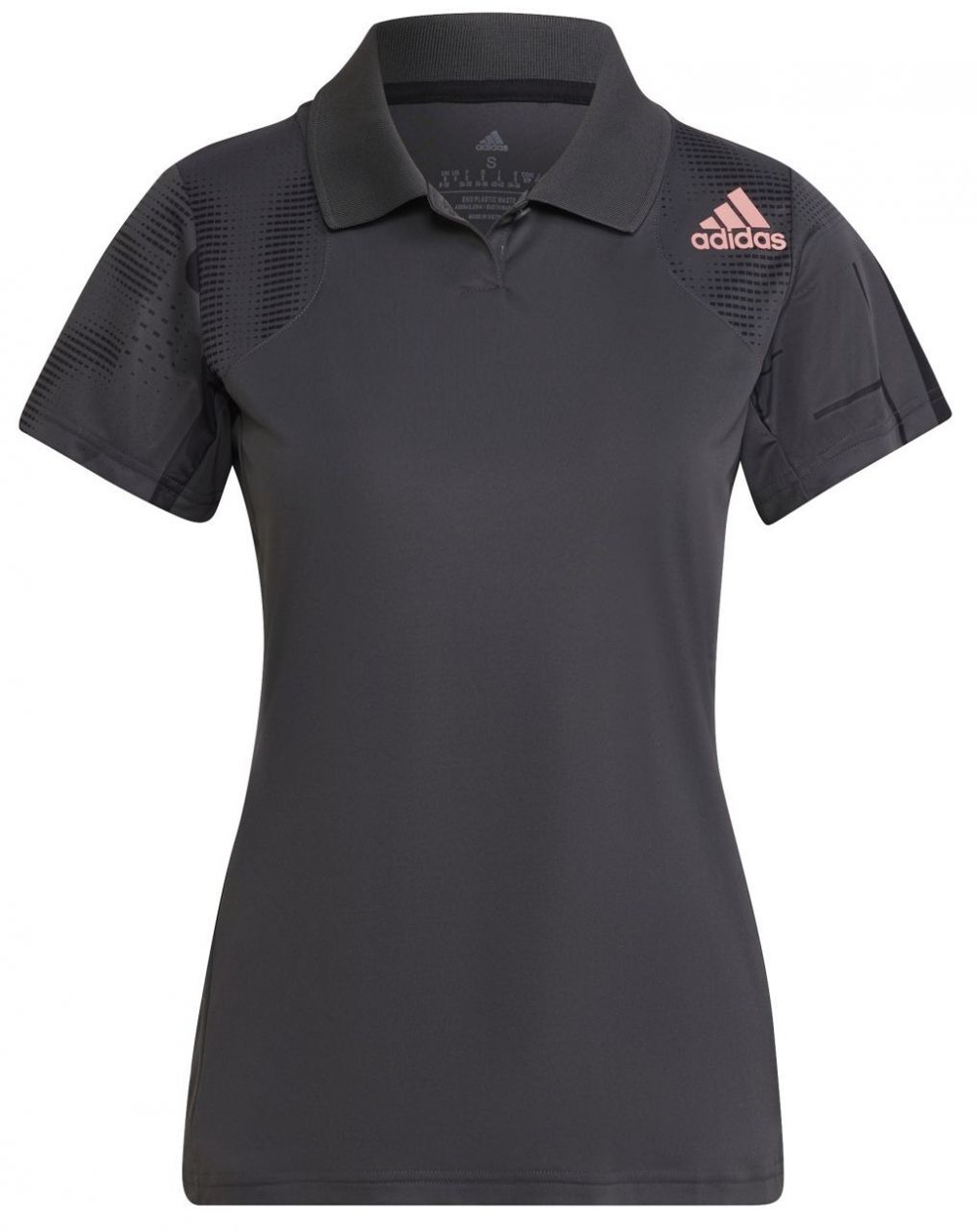 Женское поло Adidas W Club Graphic Polo - красный, серый