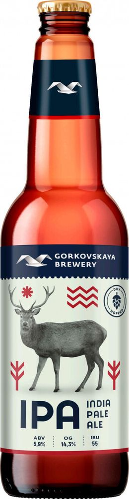 Пиво Горьковская Пивоварня Индийский Пэйл Эль / Gorkovskaya Brewery IPA 0.45 - банка