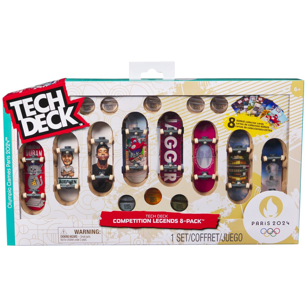 Tech Deck - Набор восьми палуб Fingerboard Competition Legends Париж 2024 20147679