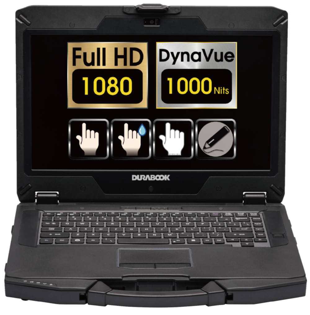 Ноутбук  Durabook S14I G2 STD 14 ", Core i5, 8 Гб RAM, 256 Гб SSD, Iris Xe Graphics, Черный