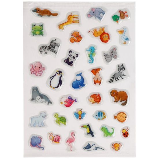 Активити с 3D наклейками, 30 шт. Забавные животные  180х236мм 16 стр Умка