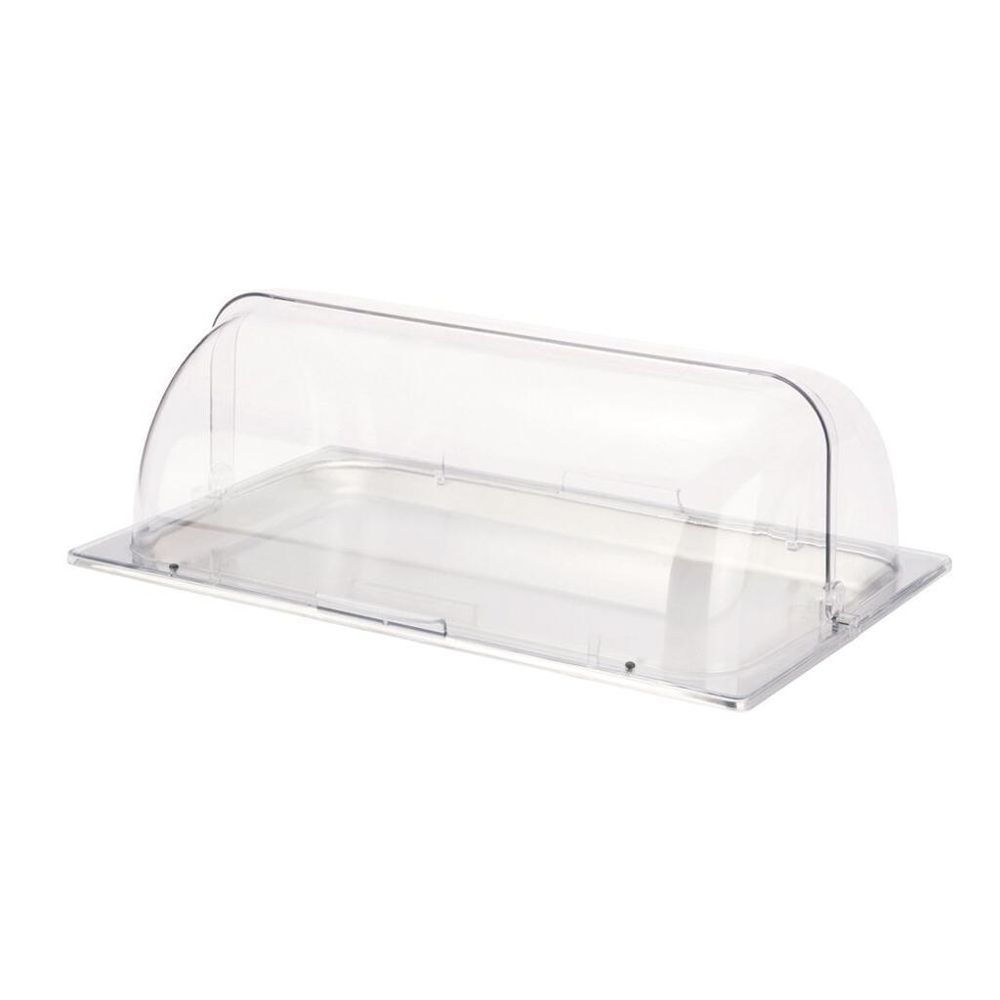 Поднос для выкладки 53*32,5*19 см нерж. с пласт. Roll-top крышкой SUNNEX