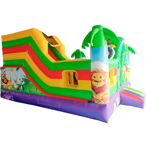 Коммерческий надувной батут «Сафари-джунгли», 5x5x3 м