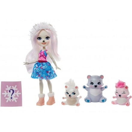 Семейный набор «Белый медведь»: Приштинская кукла белого медведя и три ледника, дайвер и весло GJX47