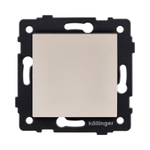 Выключатель 1-клавишный проходной 10А/250В, золотой Kollinger REA-S-003GD для Aspekt, Eleganz, Reflex