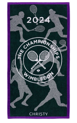 Полотенце теннисноеWimbledon Championship Towel 2024 - Фиолетовый, зеленый