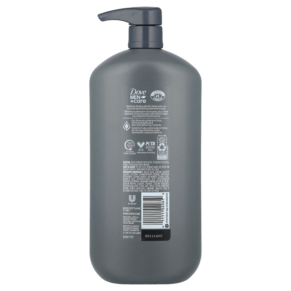 Dove, Men + Care, гель для душа и тела, комфортное очищение, 887 мл (30 жидк. унц.)