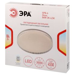 Светильник потолочный светодиодный ЭРА Классик без ДУ SPB-6 Gloss 84W-3K-6,5K 3000-6500К белый