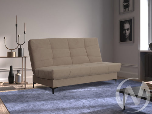 Диван прямой Ривьера (БД) 2022 Карат 17 (светло-серый однотон)