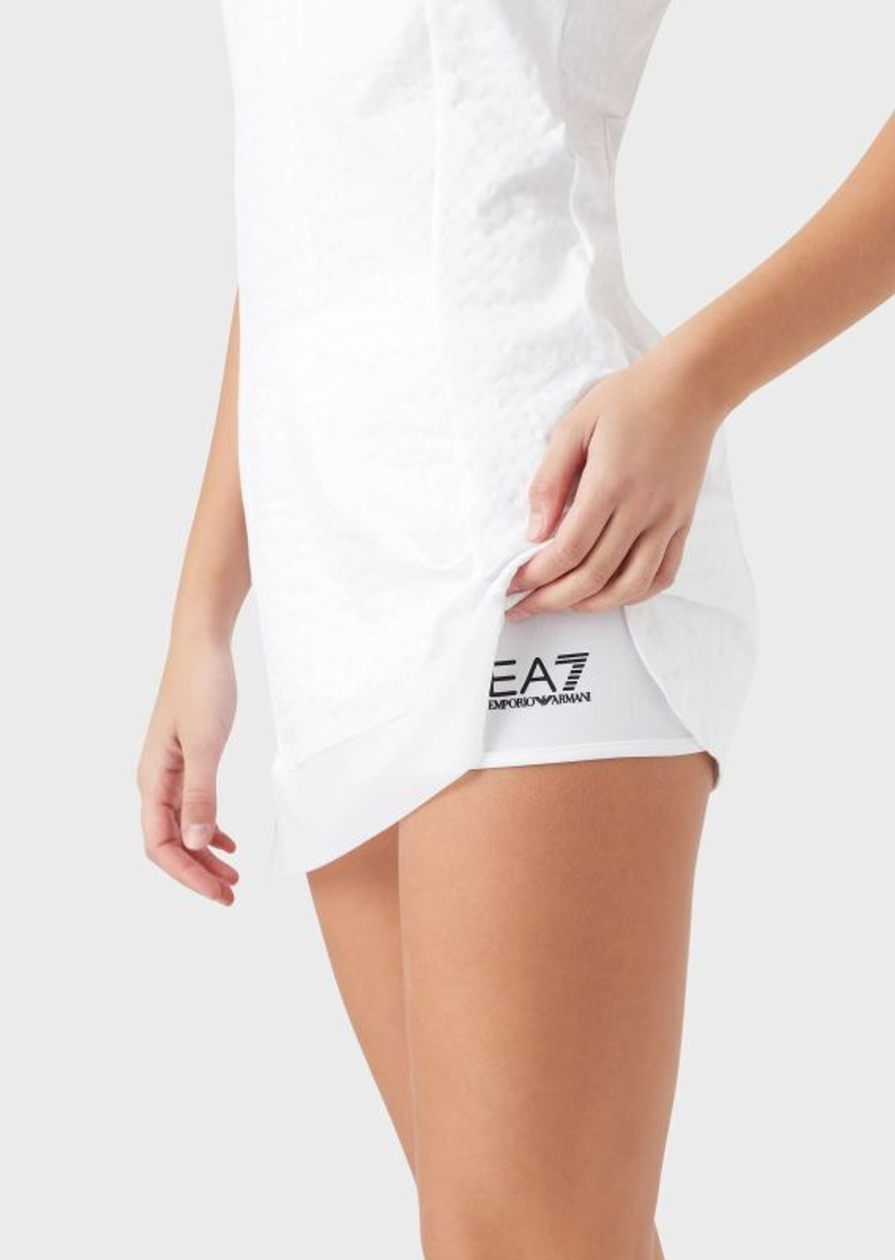 Женская Платье теннисное EA7 Woman Jersey Dress - fancy white