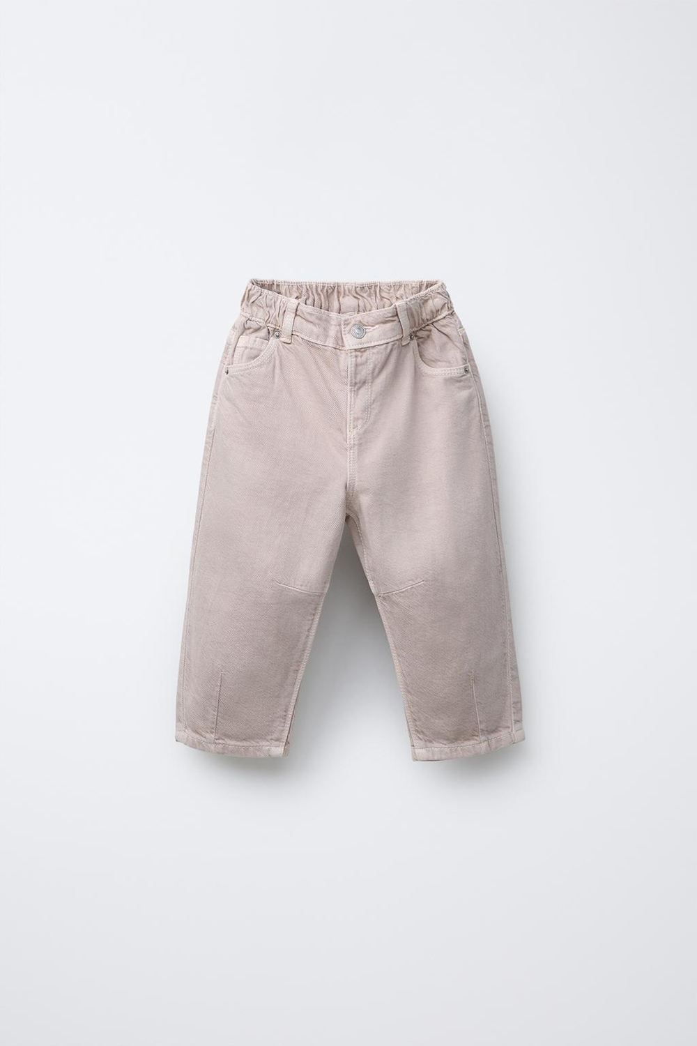 ZARA БРЮКИ BALLOON ИЗ ТВИЛА, СЕРОВАТО-КОРИЧНЕВЫЙ