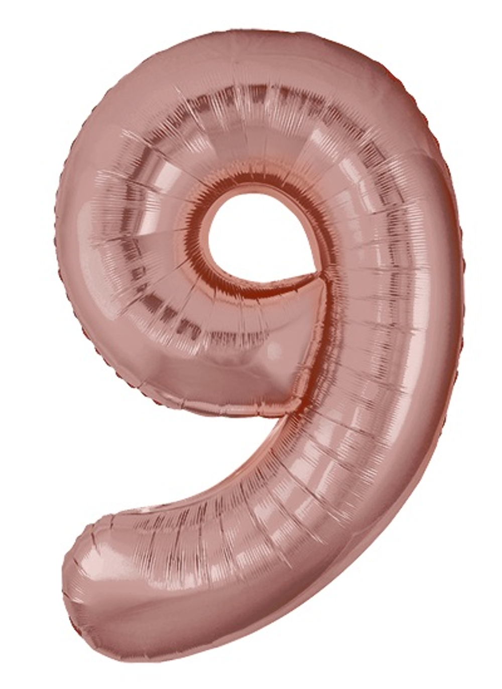 Цифры 102 см "Розовое золото металлик" слим (slim)