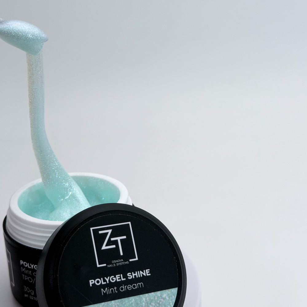 ZT Полигель с шиммером "Mint dream" 30 гр.