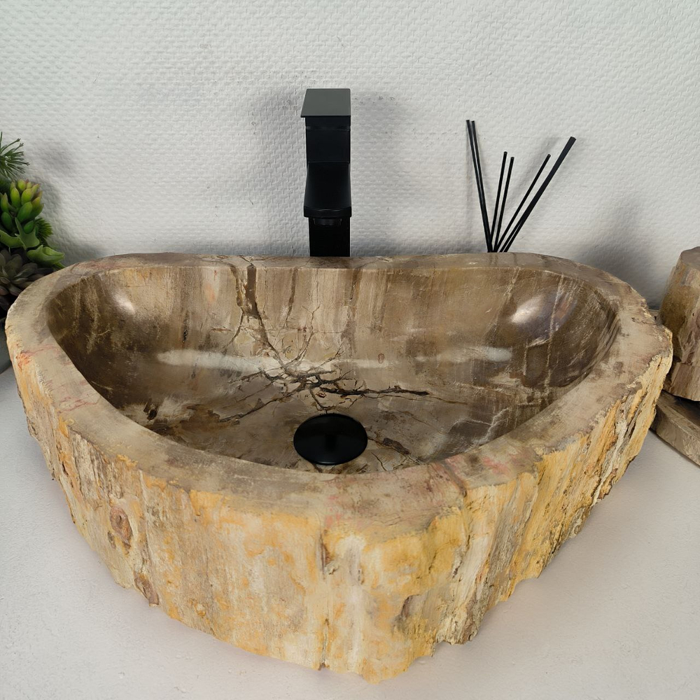 Раковина из окаменелого дерева OD-64282 57*37*15 0176