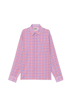 ZARA X BENITO ANTONIO РУБАШКА СВОБОДНОГО КРОЯ В КЛЕТКУ, КРАСНОВАТЫЙ