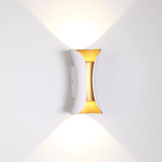 3886/6WG HIGHTECH ODL20 387 бел/золот/металл Настен.светильник LED 4000K 120° 6W 220V IP54 KRISTA