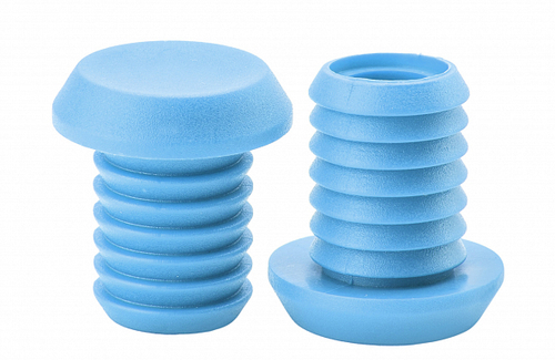 Заглушка ручек руля XH-B017 посадочный диаметр 19.8мм ПВХ синяя, пара 2шт