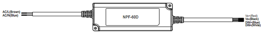Драйвер светодиодный  Mean Well NPF-60D-24