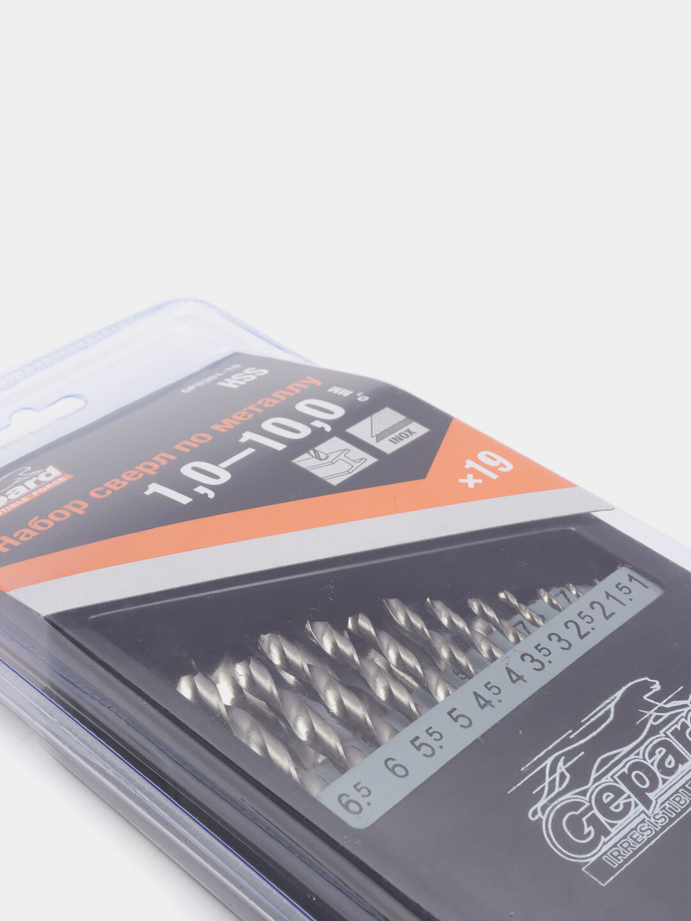 Набор сверл по мет. 19шт 1-10мм HSS GEPARD (сверло по металлу) (GP0301-19)