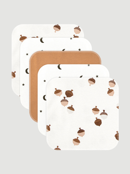 Набор платочков-слюнявчиков Mjölk Жёлуди