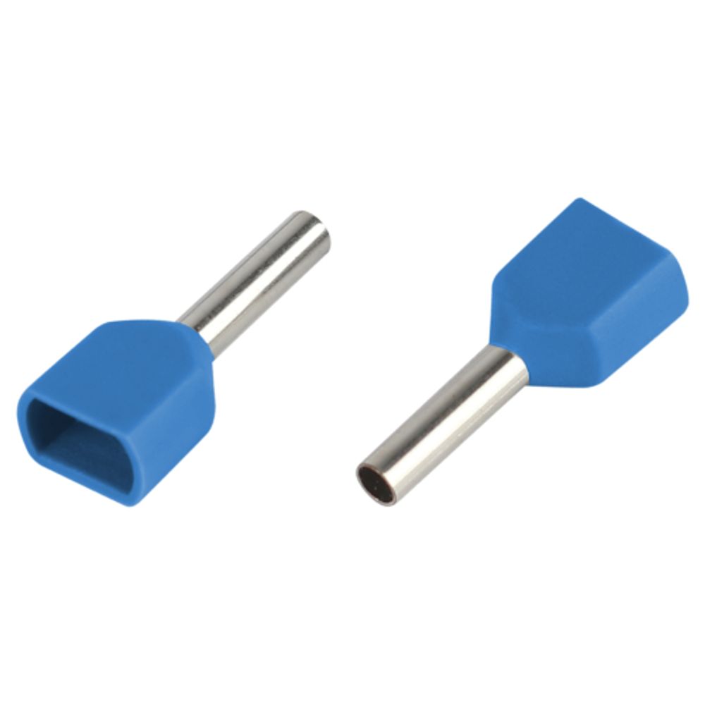 Наконечник-гильза ЭРА NO-225-104 двойной НШвИ 2.5-12 с изолированным фланцем упаковка 50 шт | Наконечники слаботочные