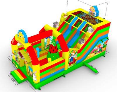 Коммерческий надувной батут «Добрая русская сказка 3», 8*4*5 м.