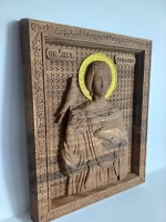 Освященная Икона Св. мученика Трифона 23.5х19см дуб