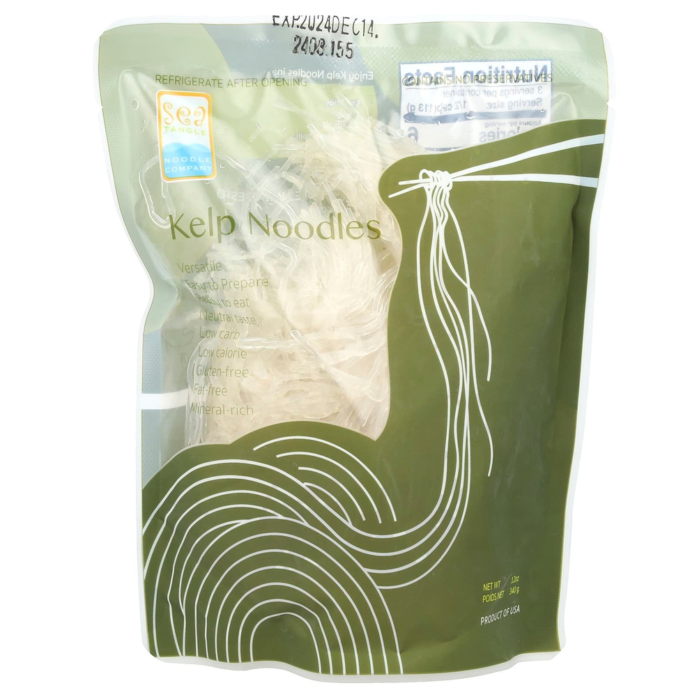 Sea Tangle Noodle Company, лапша из бурых водорослей, 340 г (12 унций)