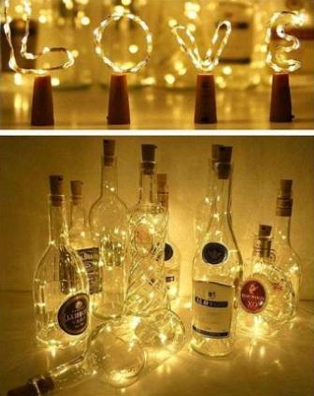 Гирлянда "Нить в бутылку" 3м, тёплый свет, питание 3*LR44