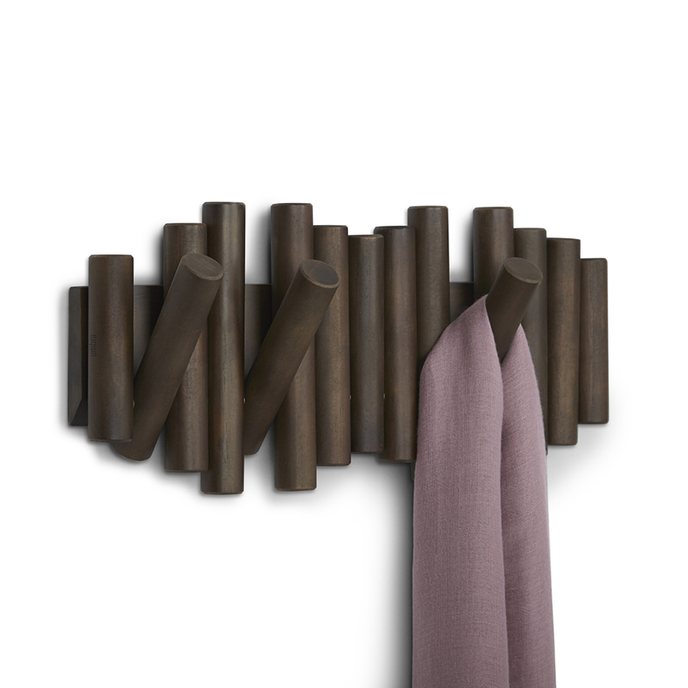 Вешалка настенная picket, 37,2 см, состаренный орех, 5 крючков