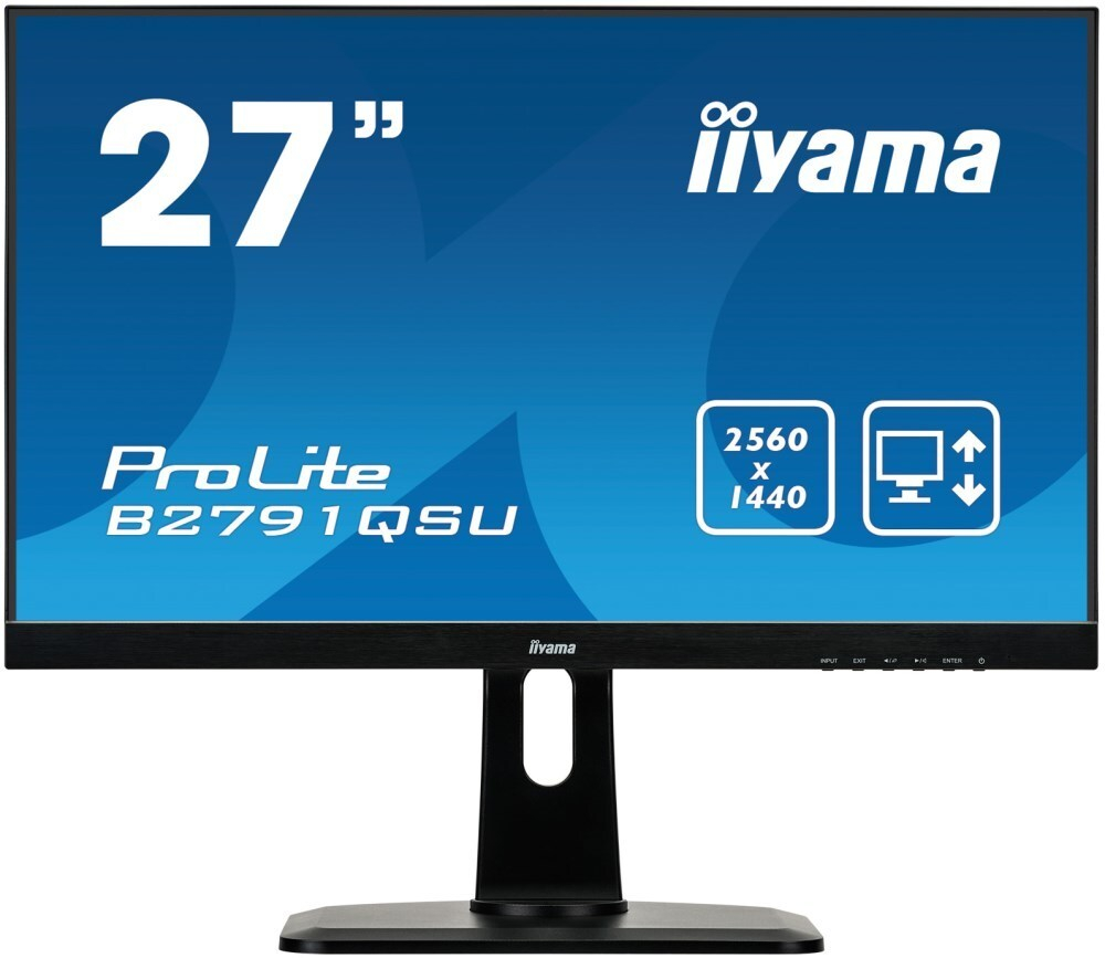 Монитор Iiyama 27;; ProLite B2791QSU-B1 2560x1440 TN WLED 75Гц 1ms DVI HDMI DisplayPort