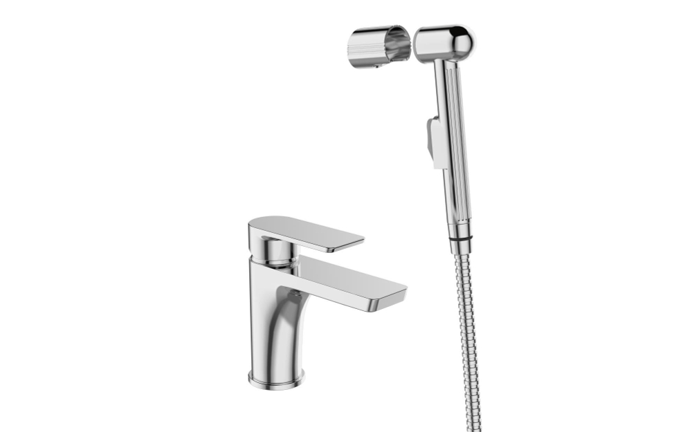Смеситель для раковины Esko BR 27H с гигиеническим душем, хром