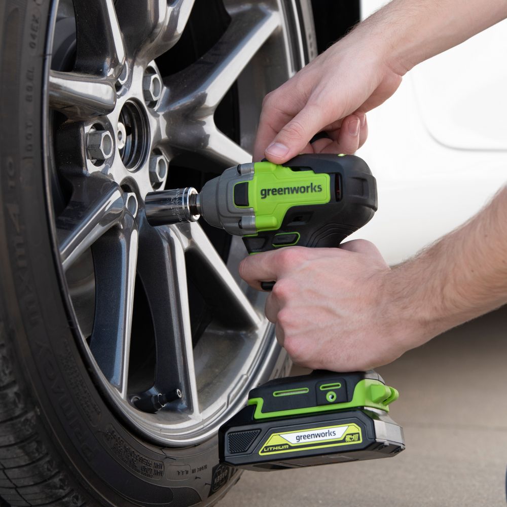 Гайковерт ударный Greenworks 24v GD24IW400,3802907 без АКБ и ЗУ