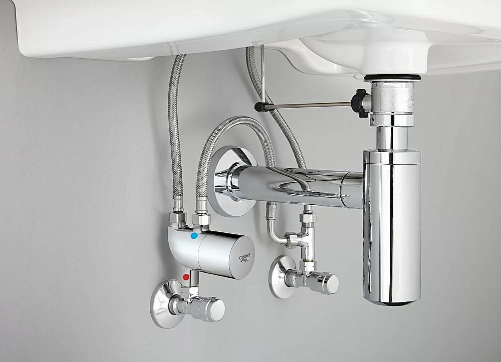 Термостатический смеситель для раковины Grohe Grohtherm Micro 34487000 хром